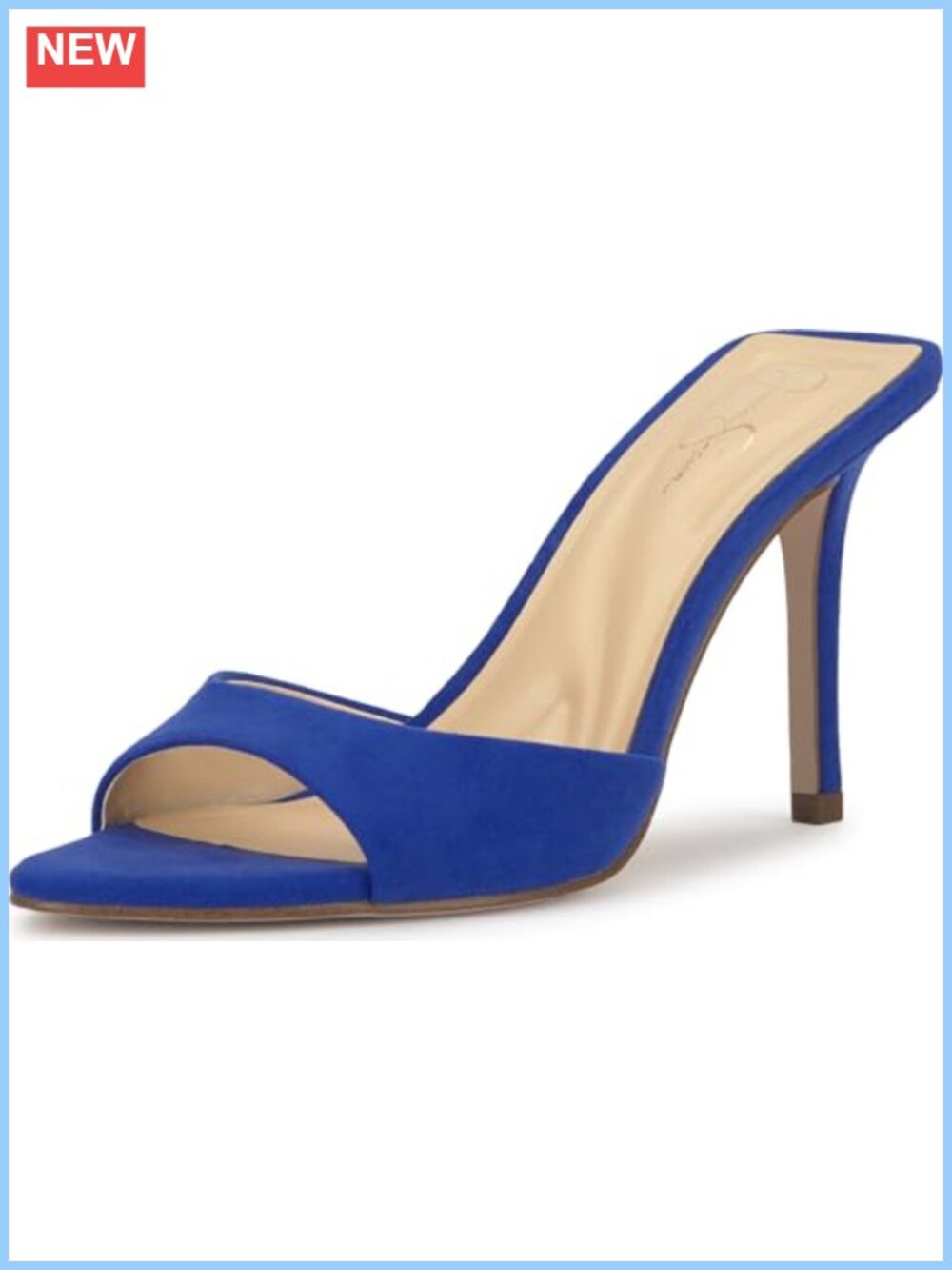 Faux Leather Stiletto Heel Open Toe Slip On Heeled Sandals